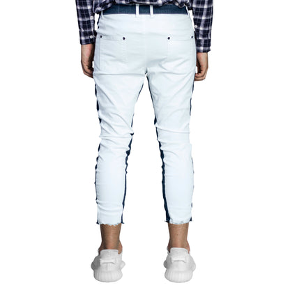 Cropped Track Jeans : Blue Tint/Indigo