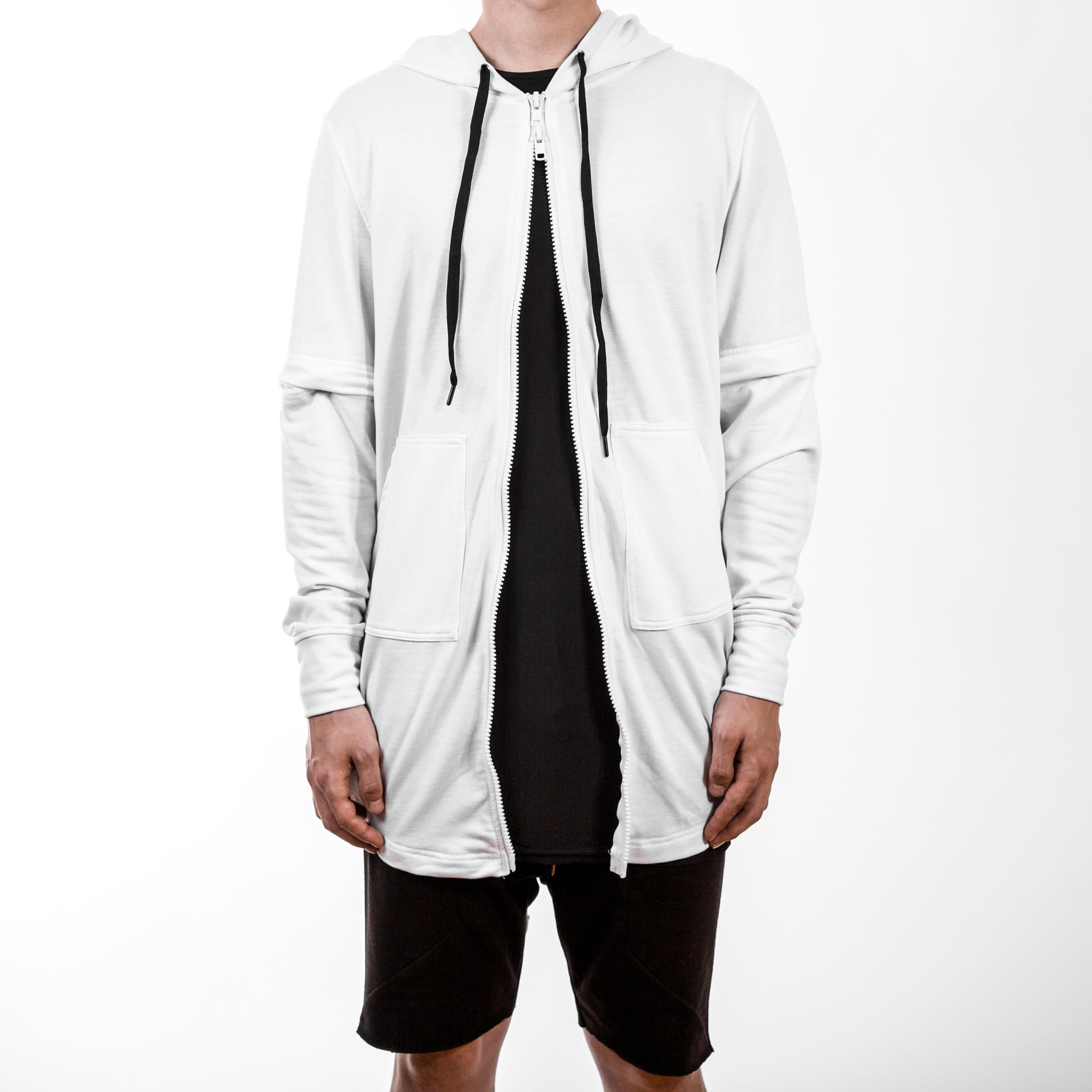 Adapt Fishtail Hoody : White