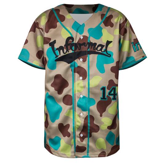 Camiseta de béisbol: camuflaje de pato.