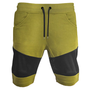 Short Panel Mesh : Olive Brûlée