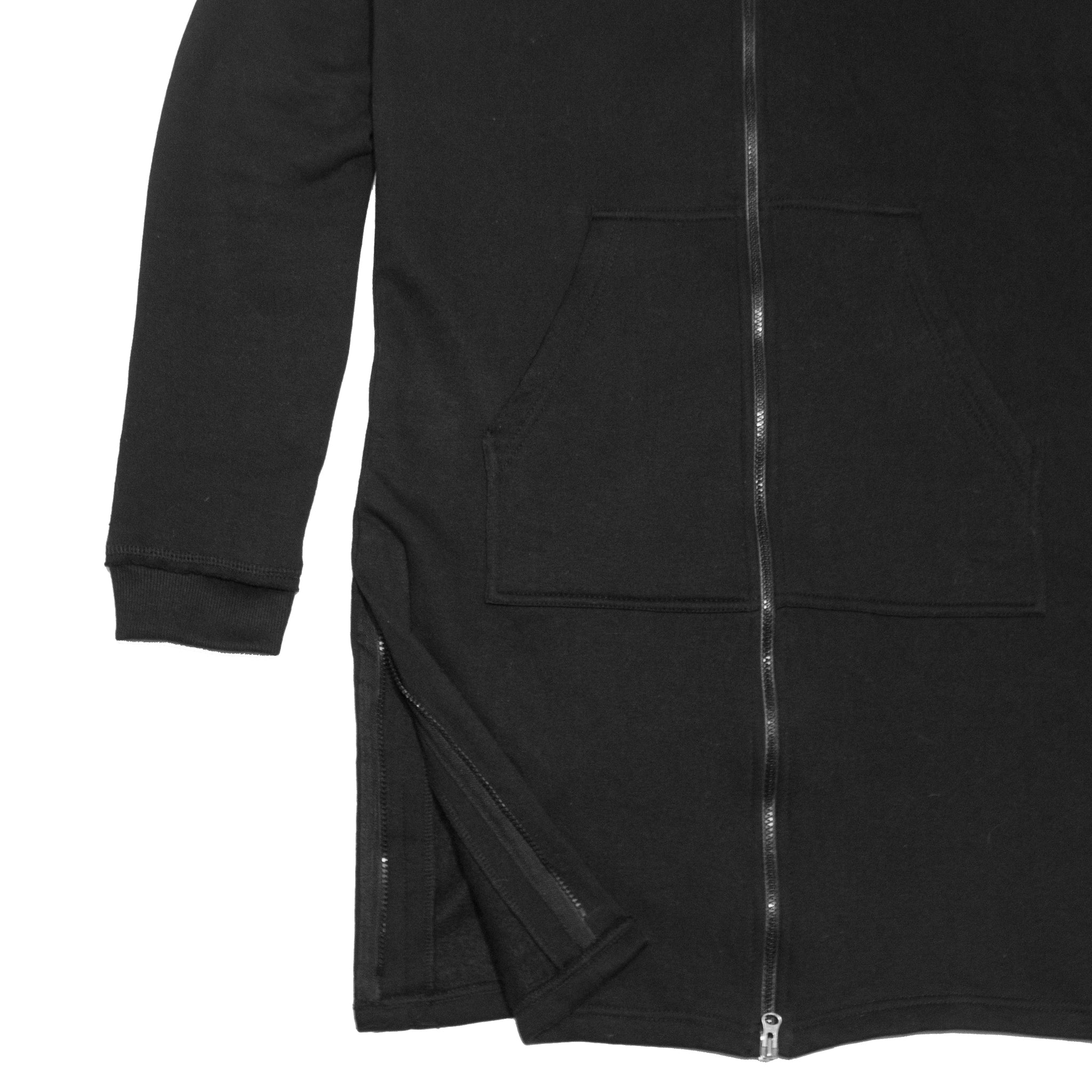 Raw Trench-Hoody : Black