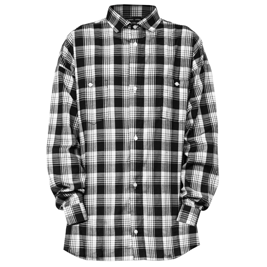 Manches longues boutonnées : Tartan Plaid