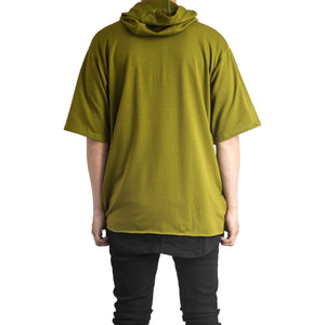 Buttoned Hoody : Burnt Olive