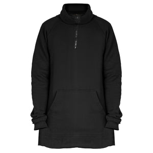 Zipup Cowl Sweatshirt : Black