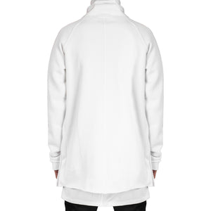 Zipup Cowl Sweatshirt : White