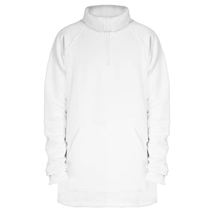 Zipup Cowl Sweatshirt : White