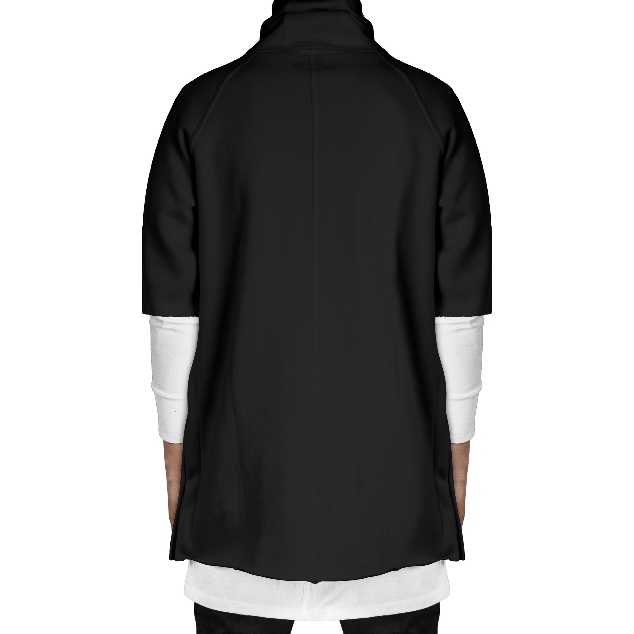 Camiseta con capucha y cremallera: negra