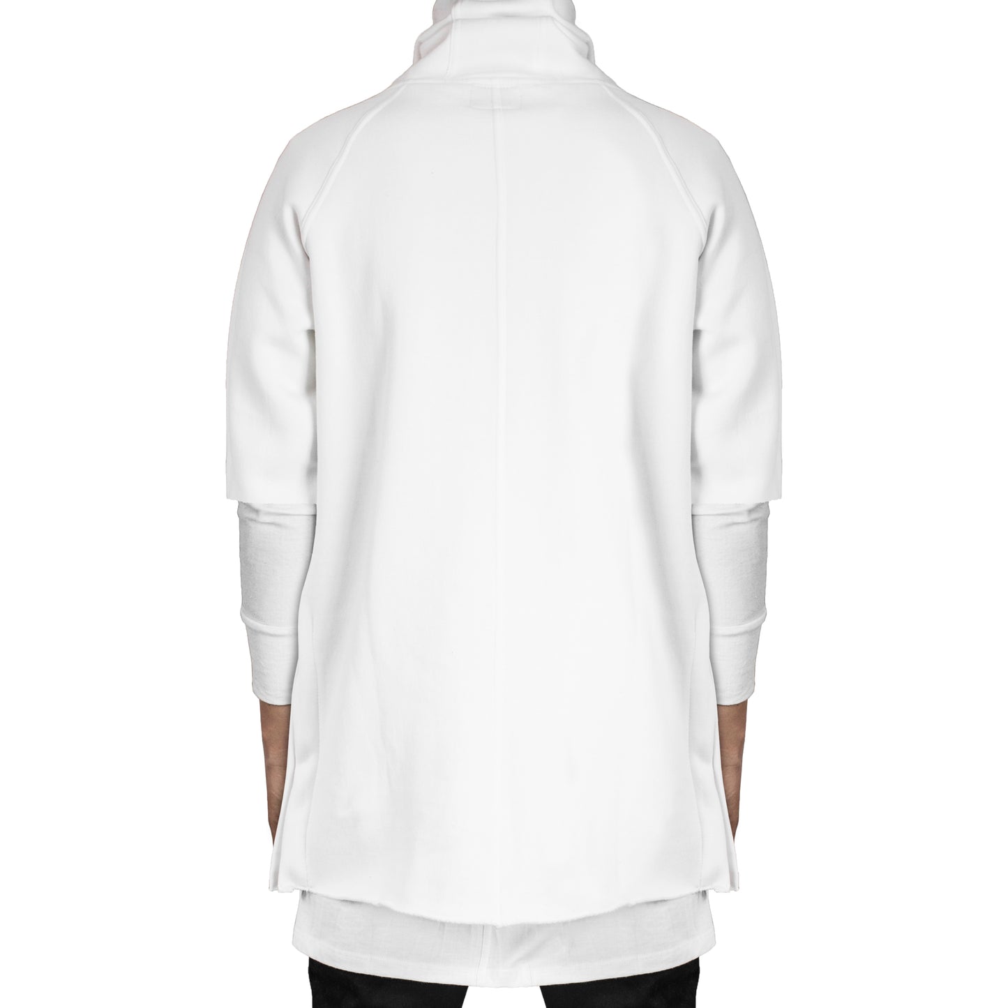 T-shirt sweat-shirt zippé : blanc