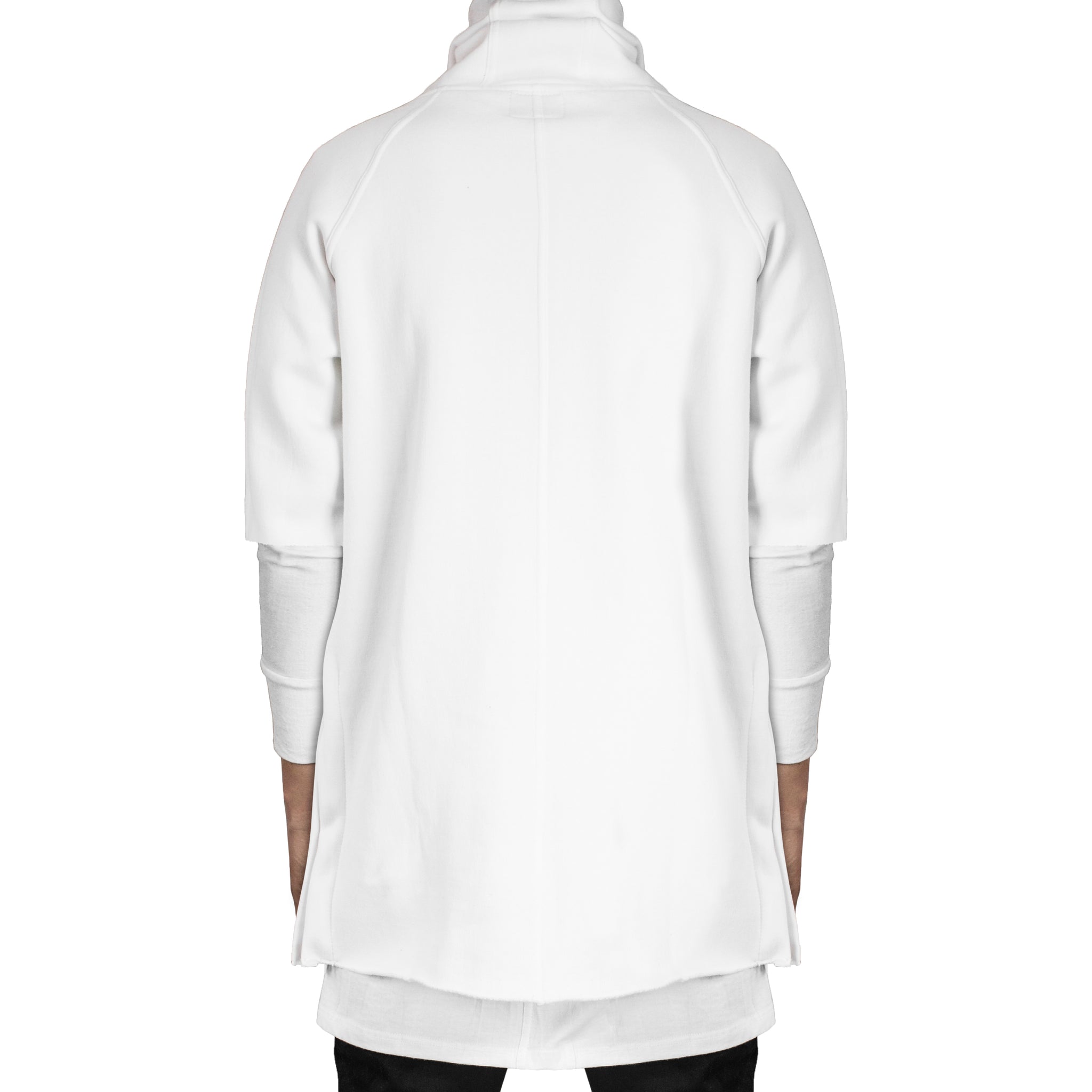 Camiseta con capucha y cremallera: blanca