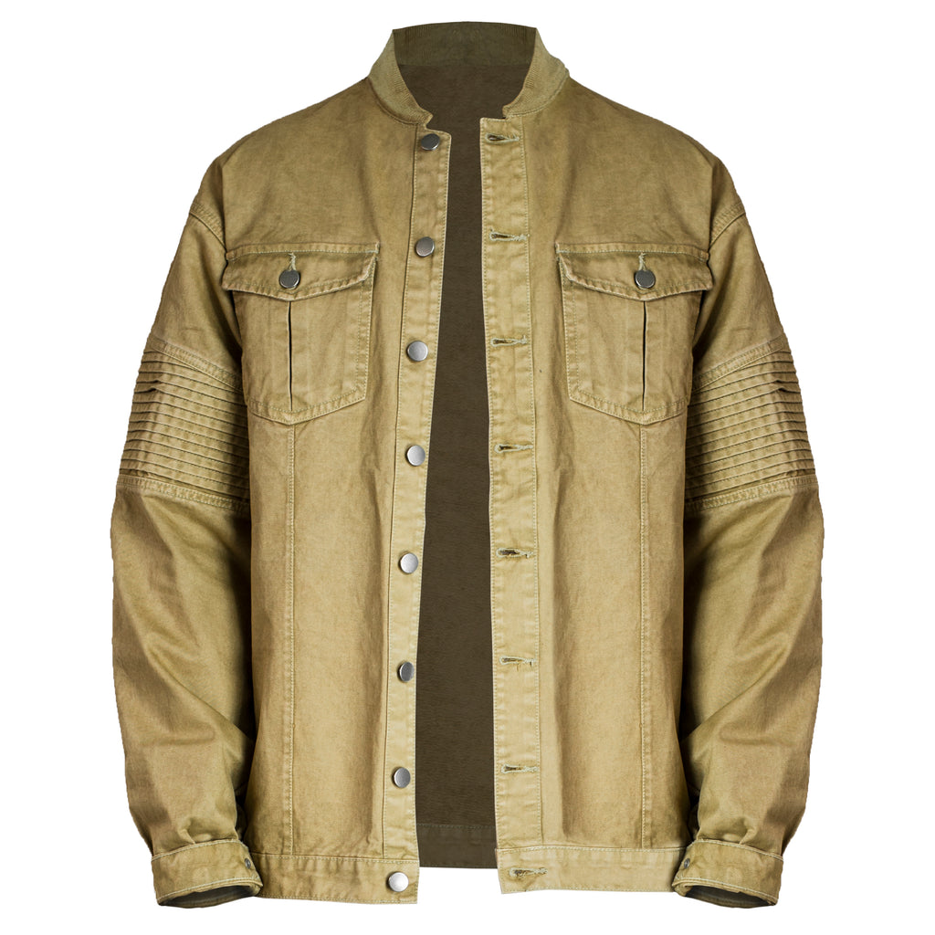 Veste Biker En Jean 2.0 : Tan
