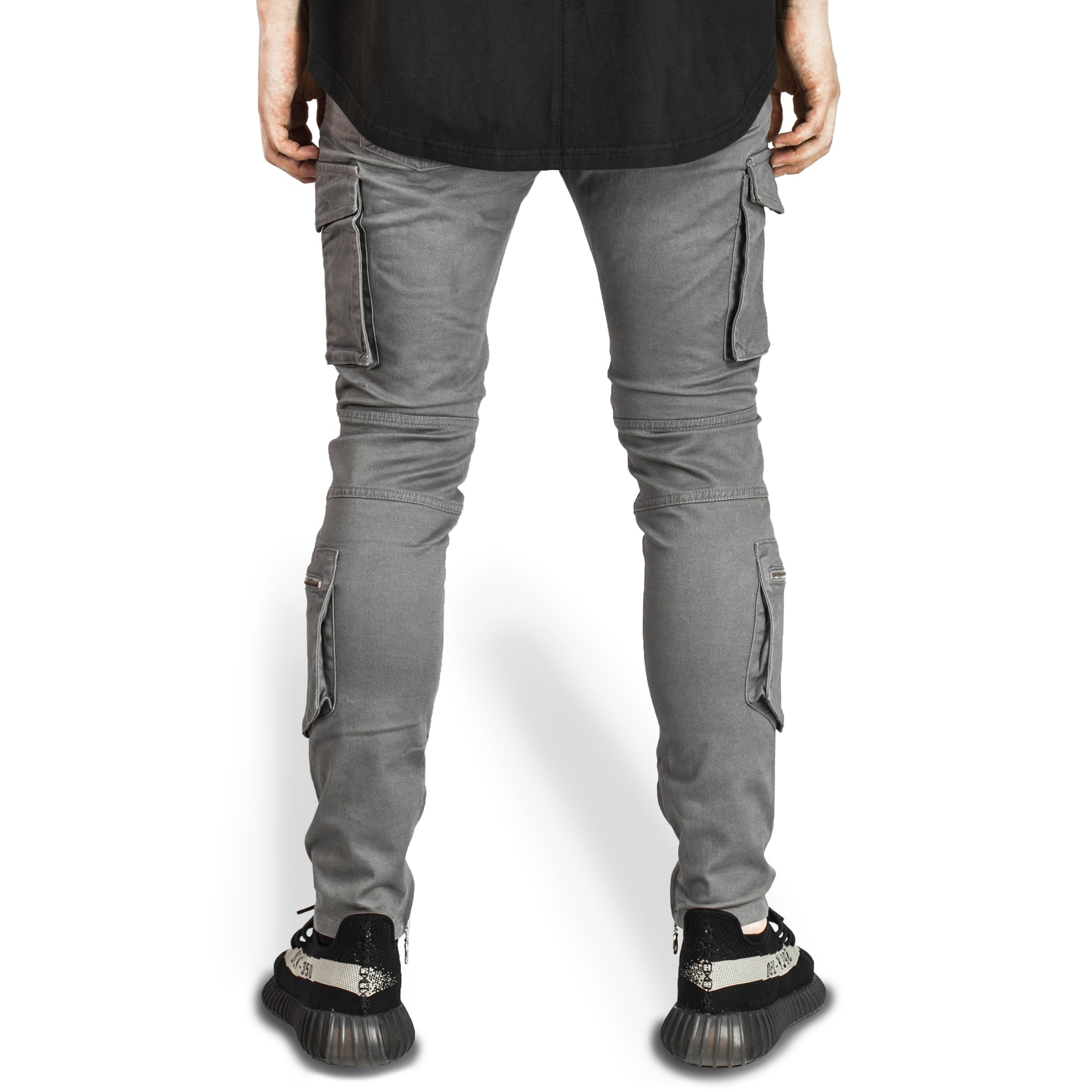 Jean Biker Double Cargo : Gris