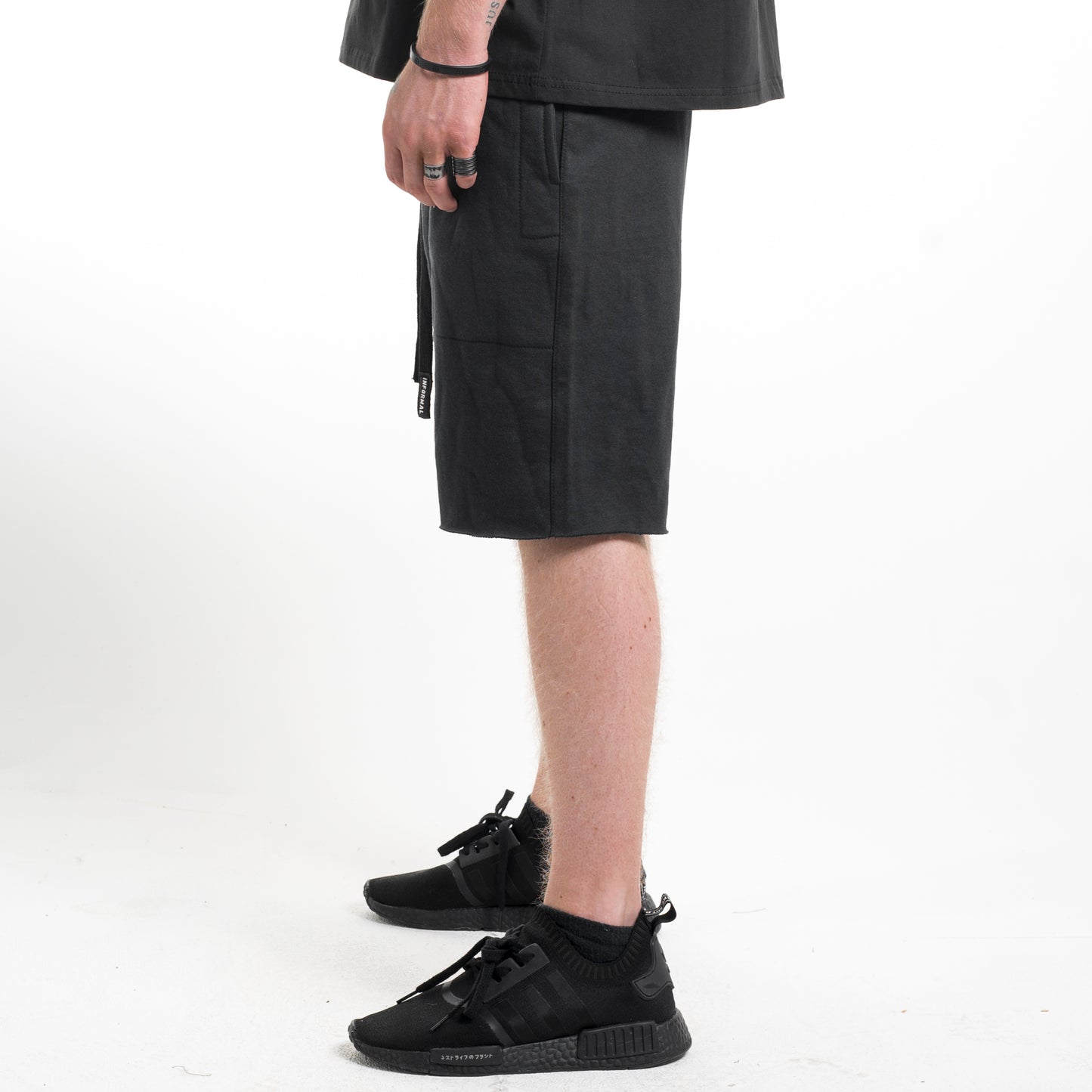 Pantalones cortos con entrepierna abierta: Negro
