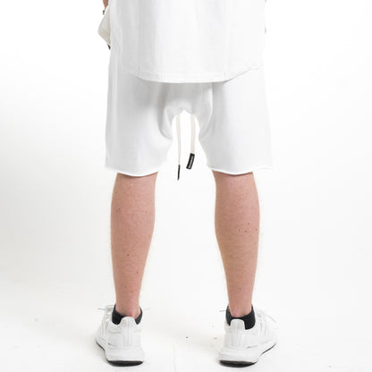 Shorts con entrepierna abierta: Blanco