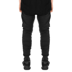 Strapped Ruche Joggers : Black