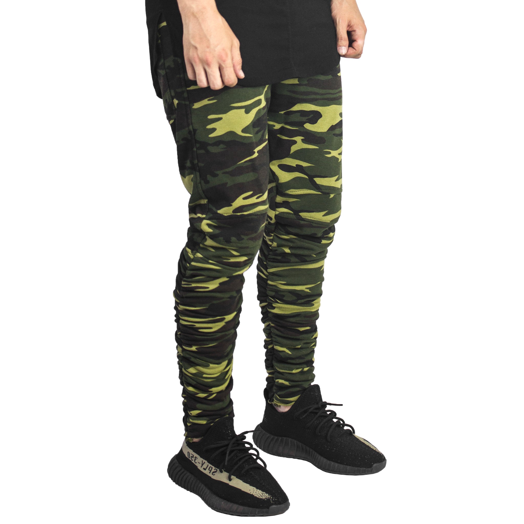 Pantalon froncé : camouflage