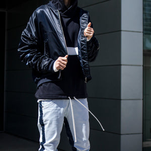 IA-1 Bomber Jacket : Navy Satin