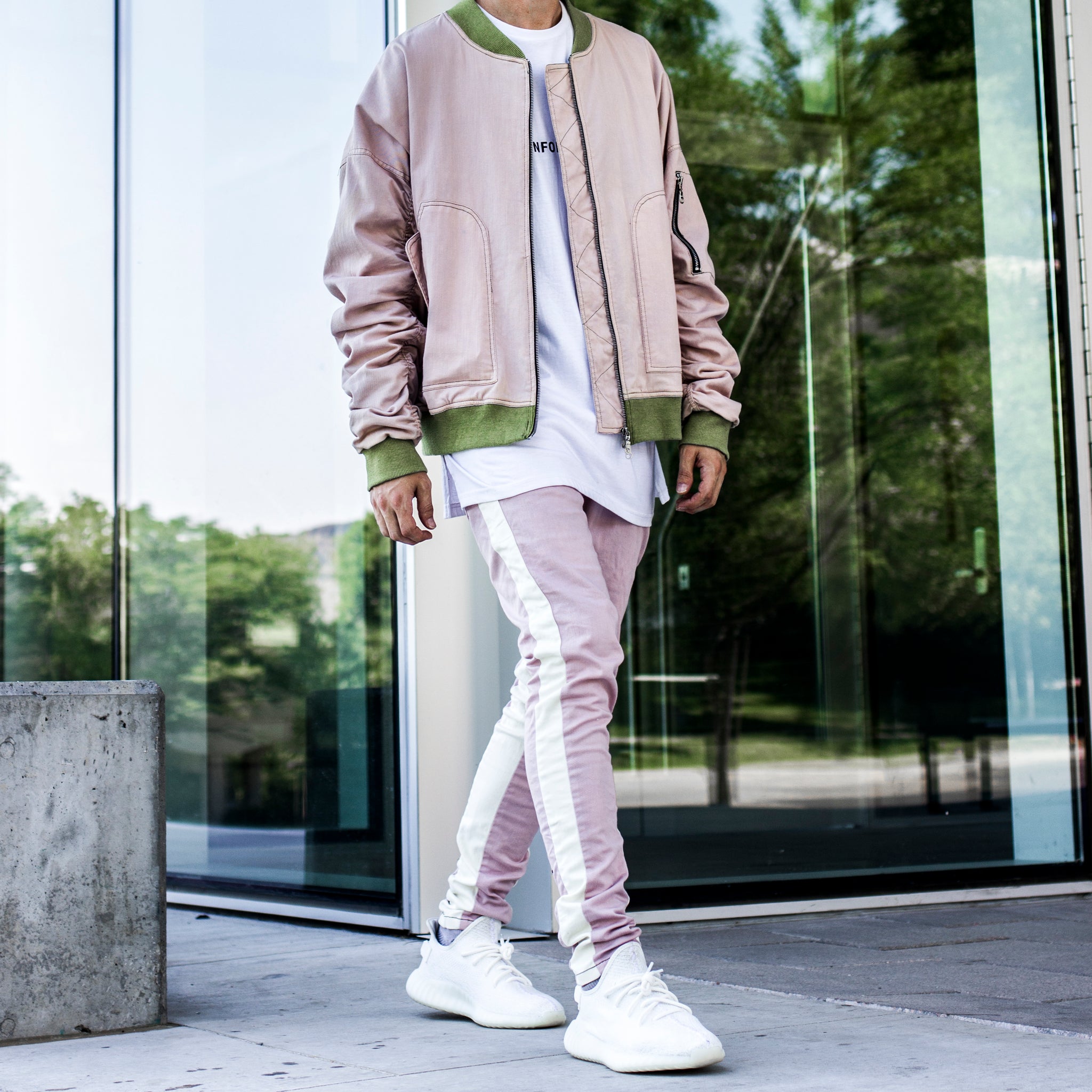Chaqueta bomber IA-1: Denim rosa