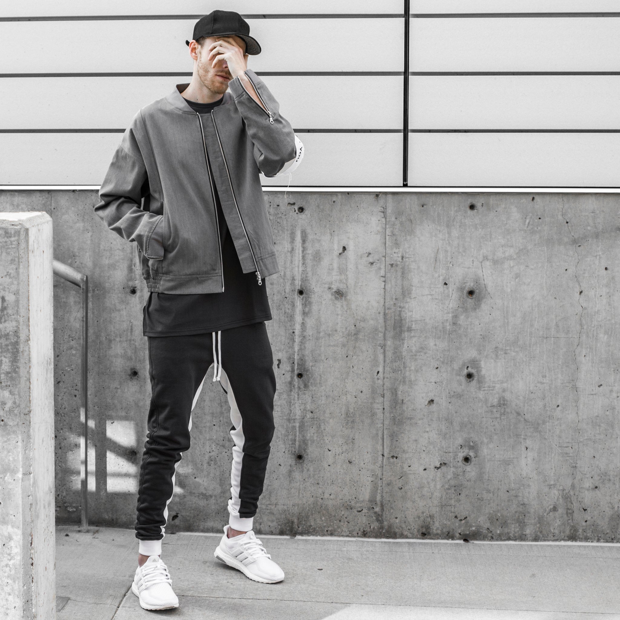 Abrigo bomber vaquero: gris