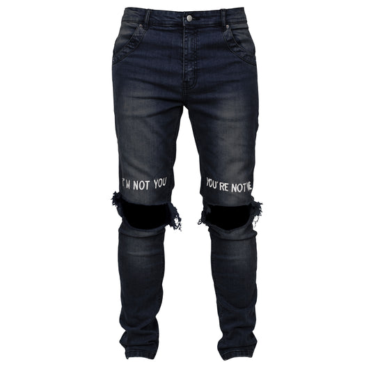 INYYNM Knee Hole Jeans : Indigo Wash