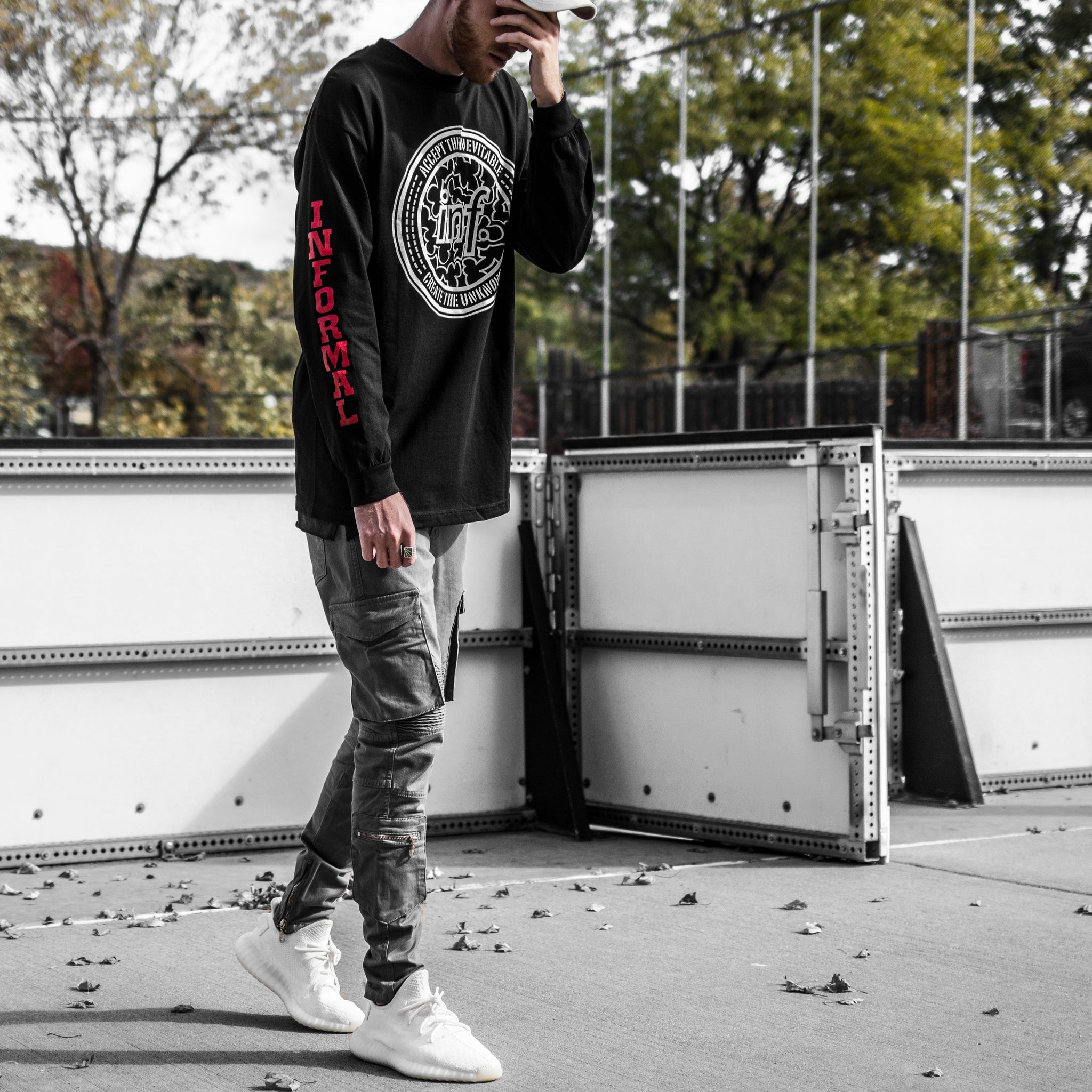 Negative Camo L/S Tee : Black