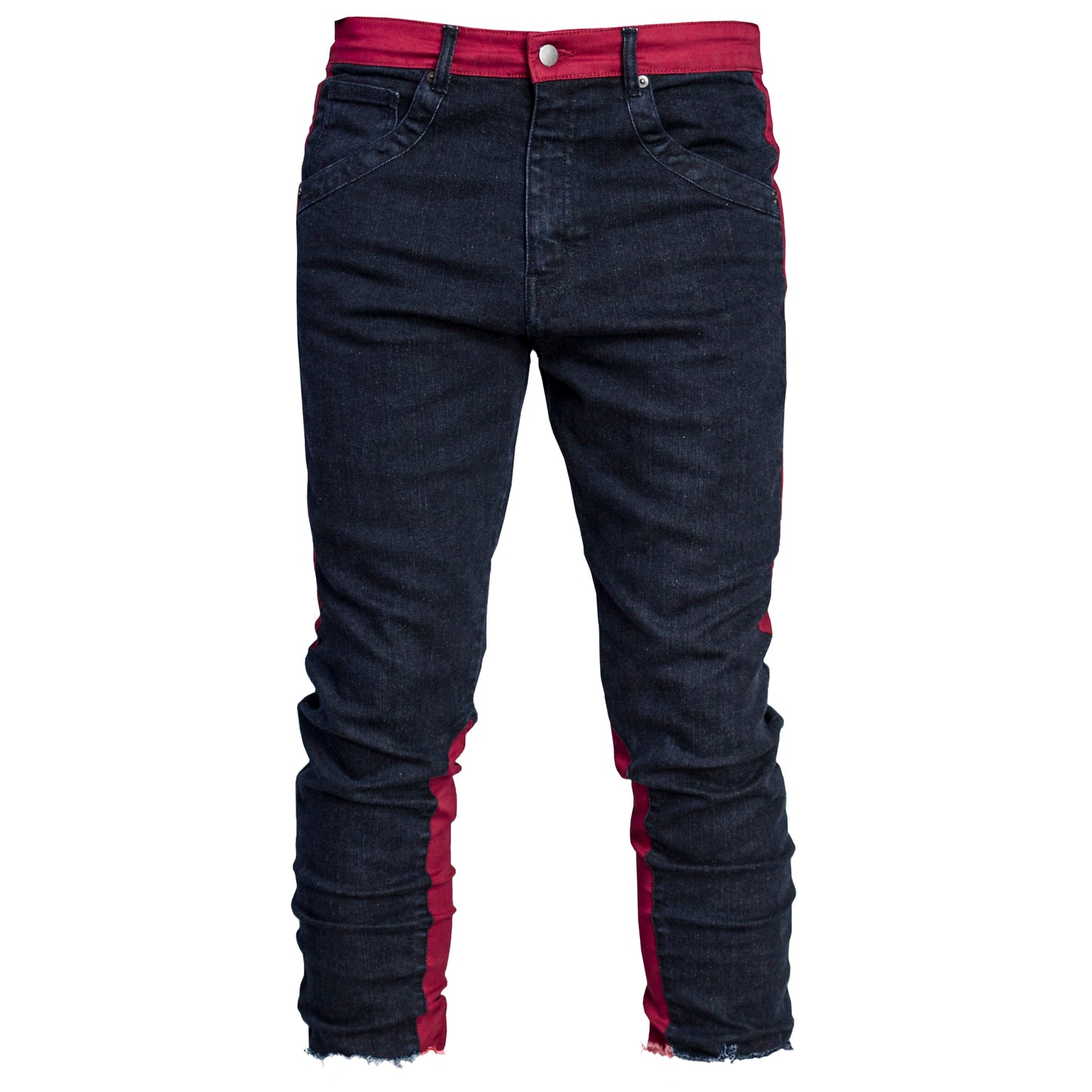 Cropped Spear Jeans : Indigo/Crimson