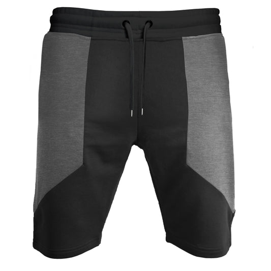 Pantalones cortos con panel lateral: negro/carbón jaspeado