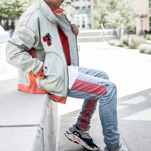 Veste Pilote Panther 2.0 : Bleu Bleach/Corail