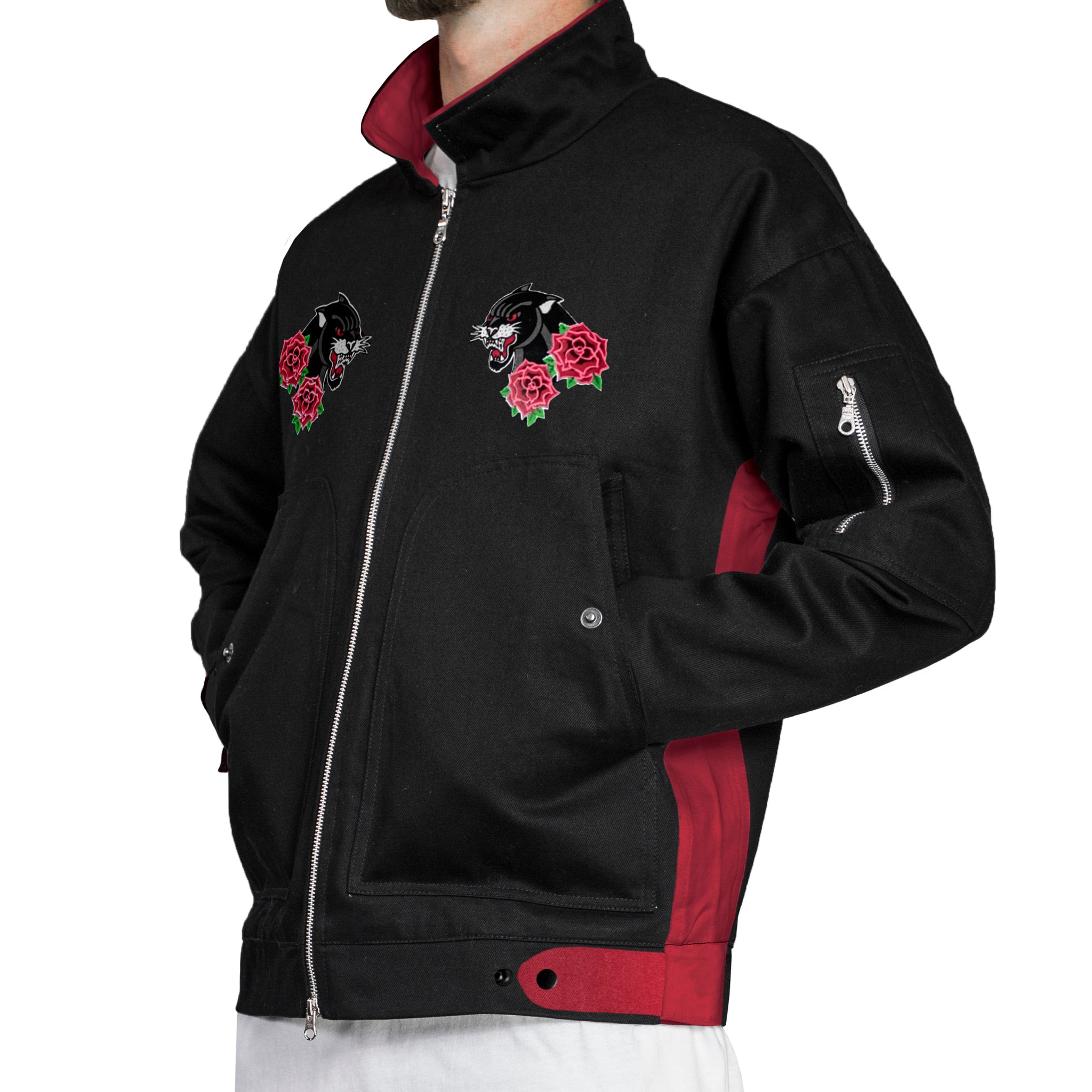 Panther Pilot Jacket 2.0 : Black/Red