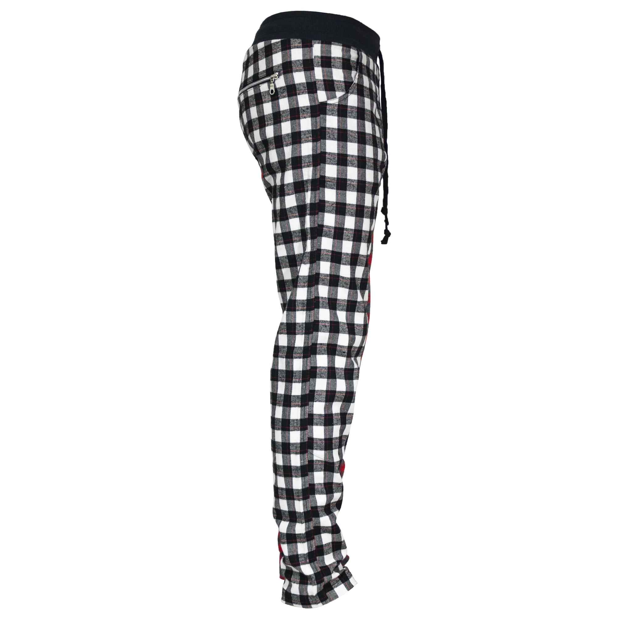Plaid Zip Pants : Split