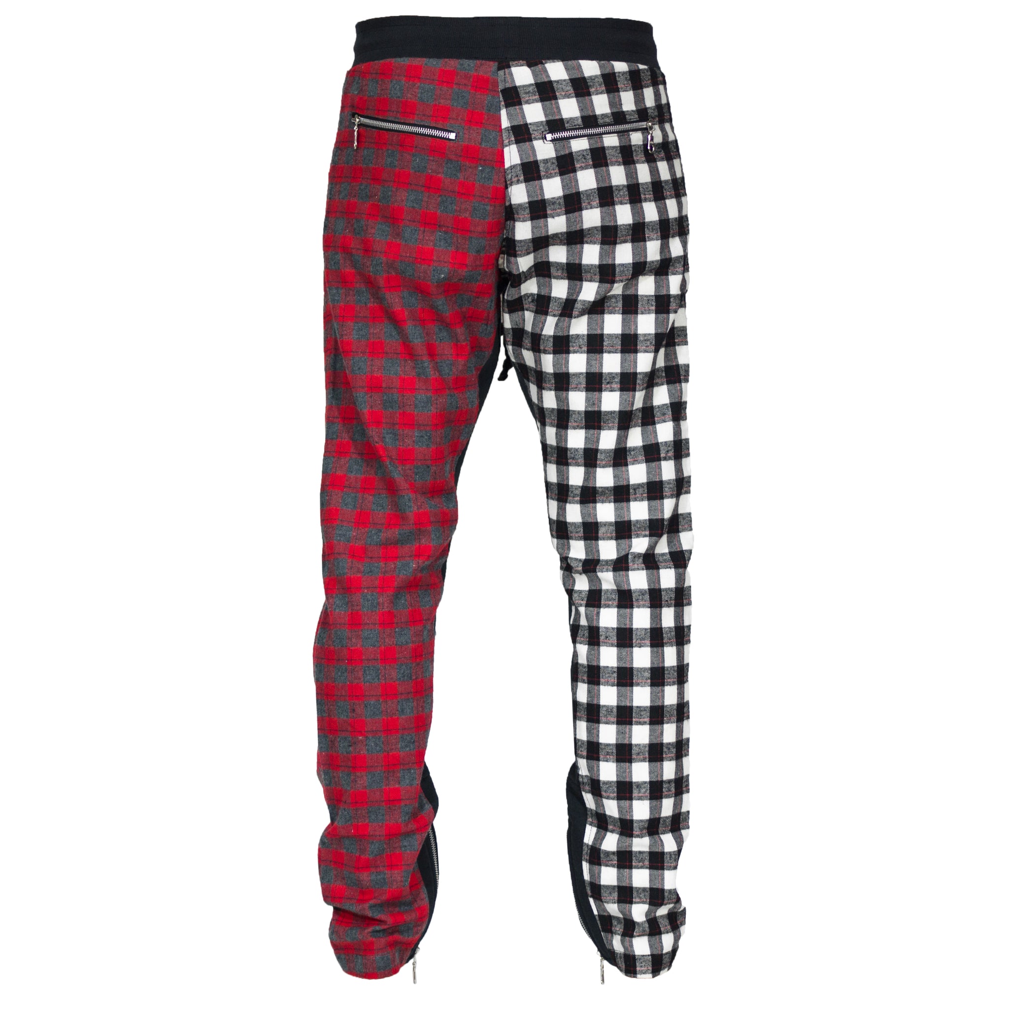 Plaid Zip Pants : Split