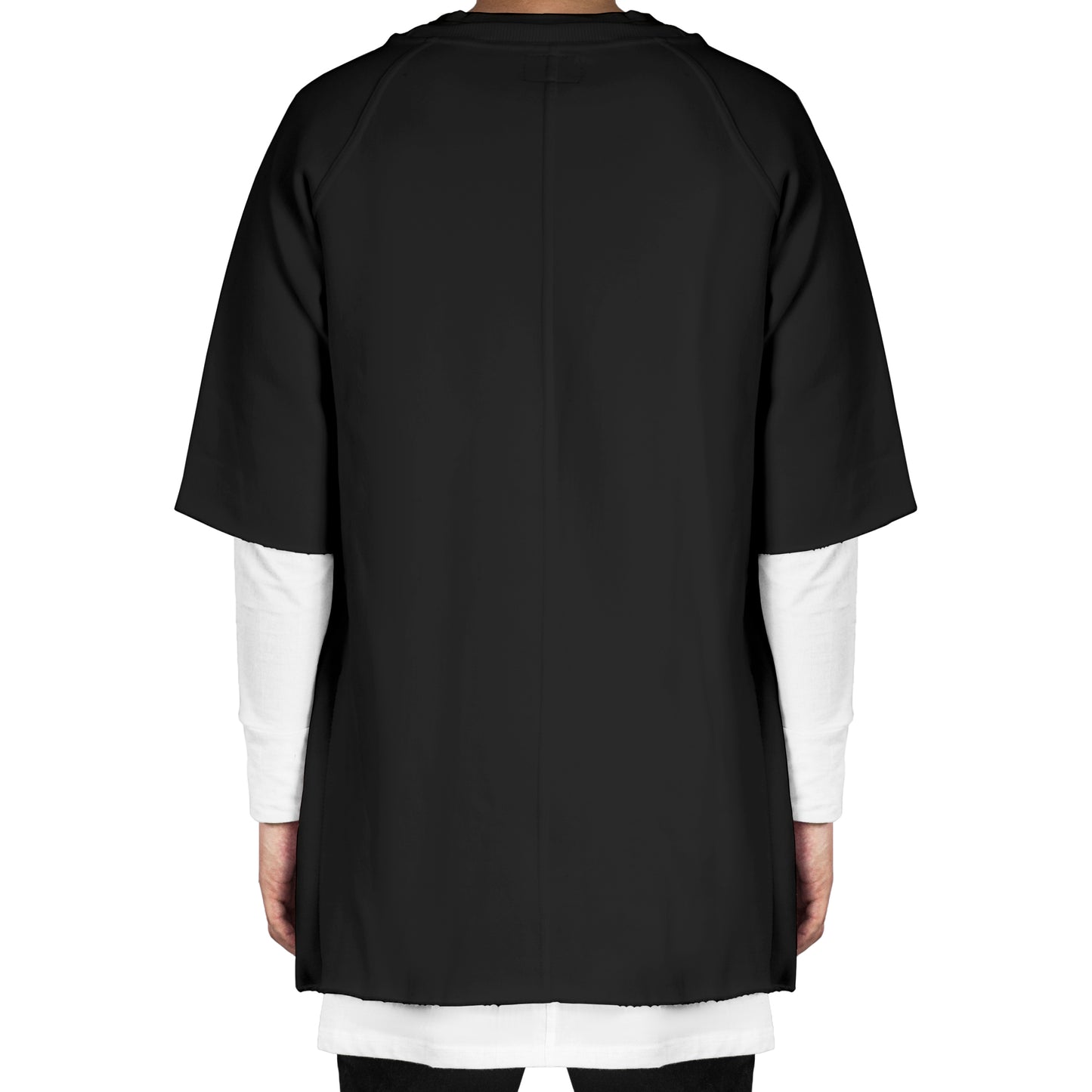 T-shirt Raglan Fleece Crew : Noir