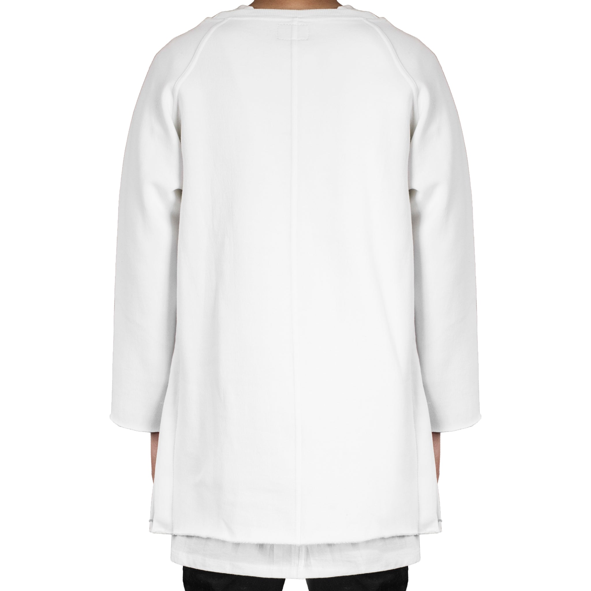 Raglan Fleece Crewneck : White