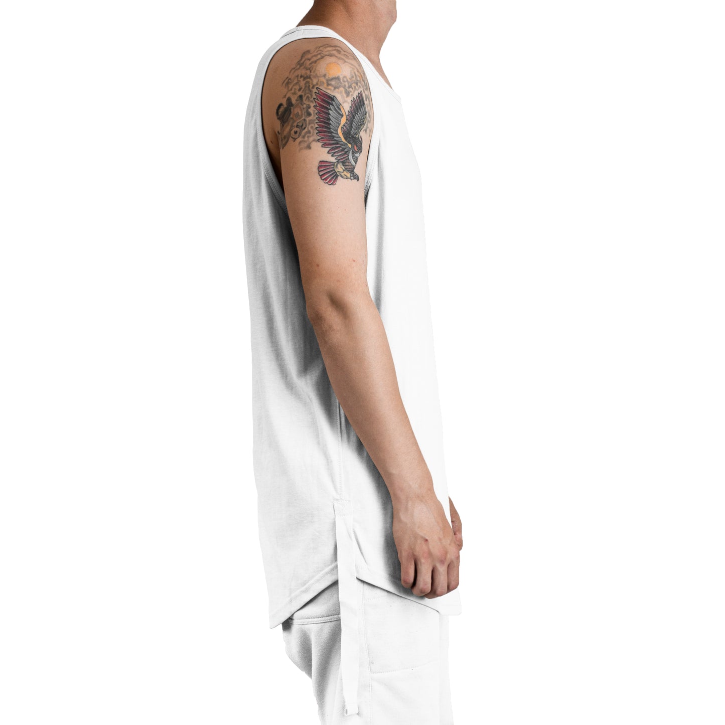 Camiseta sin mangas SSS: Blanco