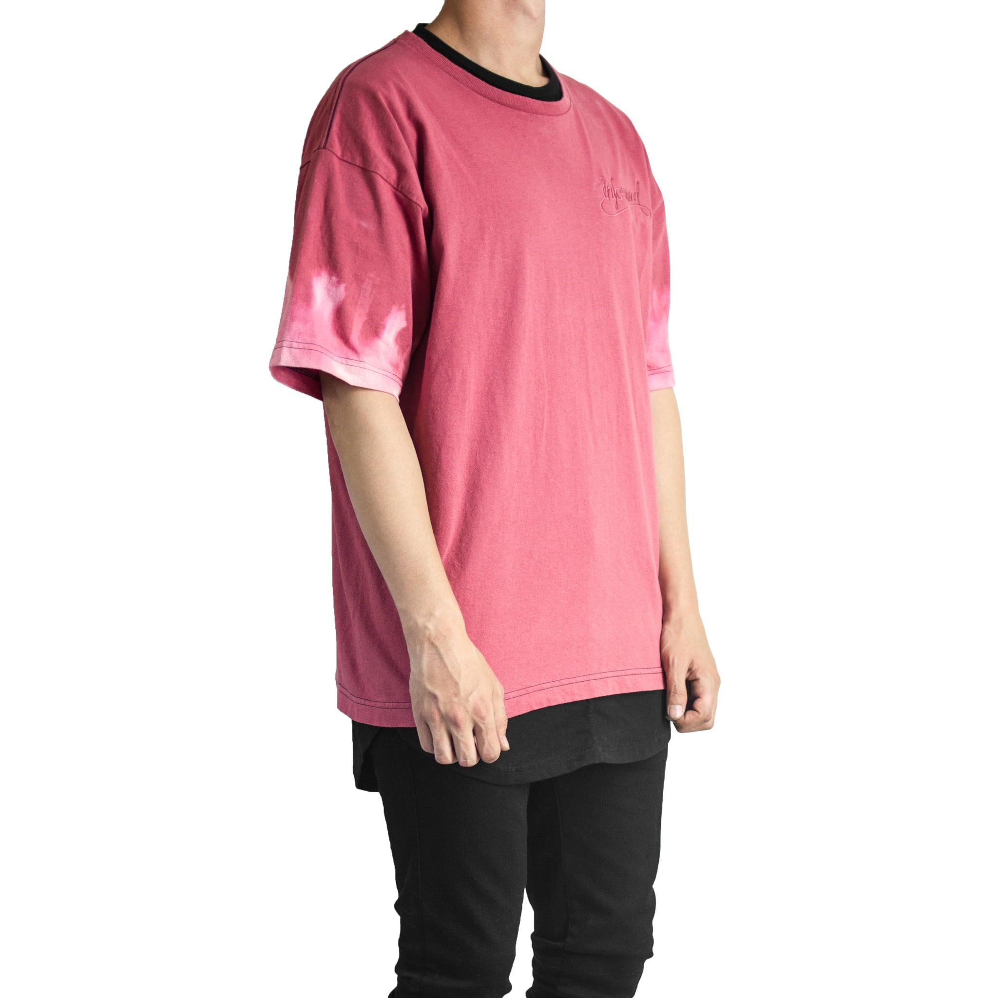 Camiseta con guión: rosa blanqueado
