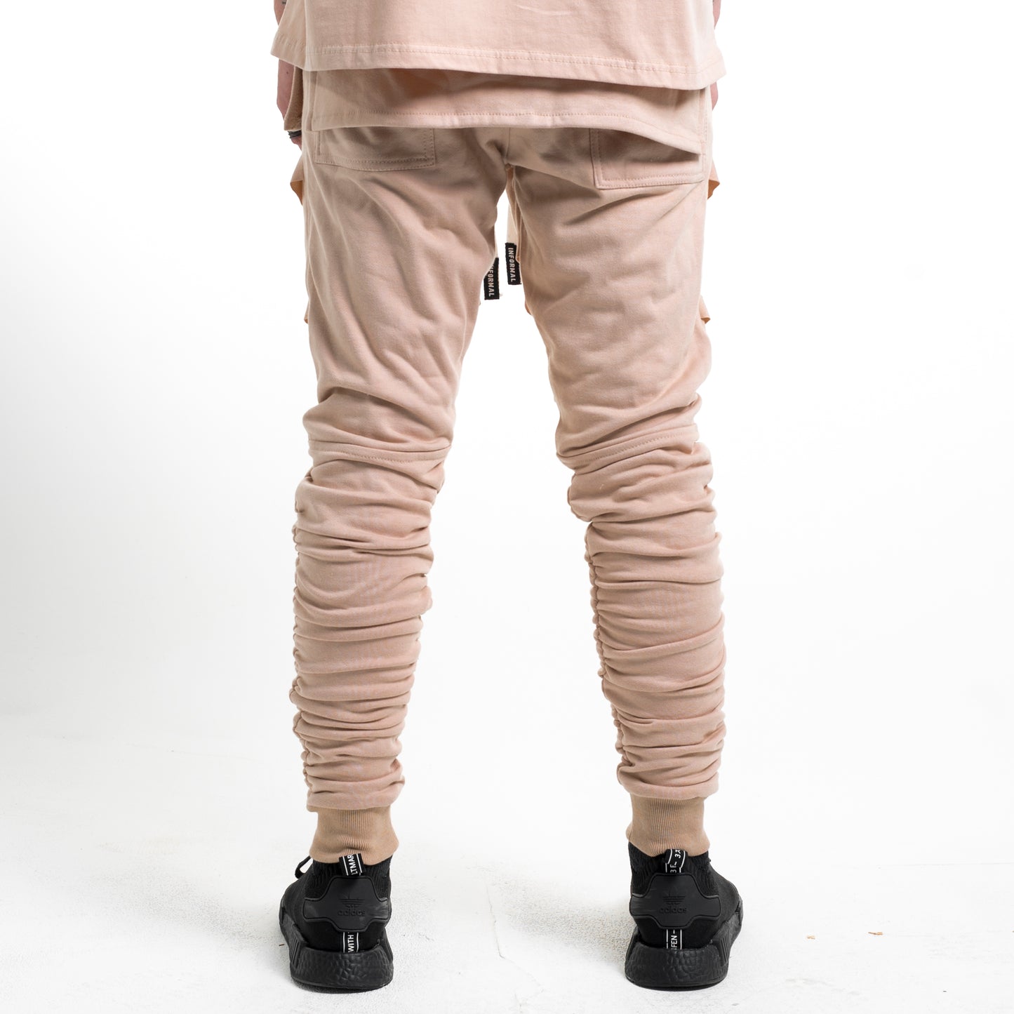 Strapped Gathered Joggers : Sand