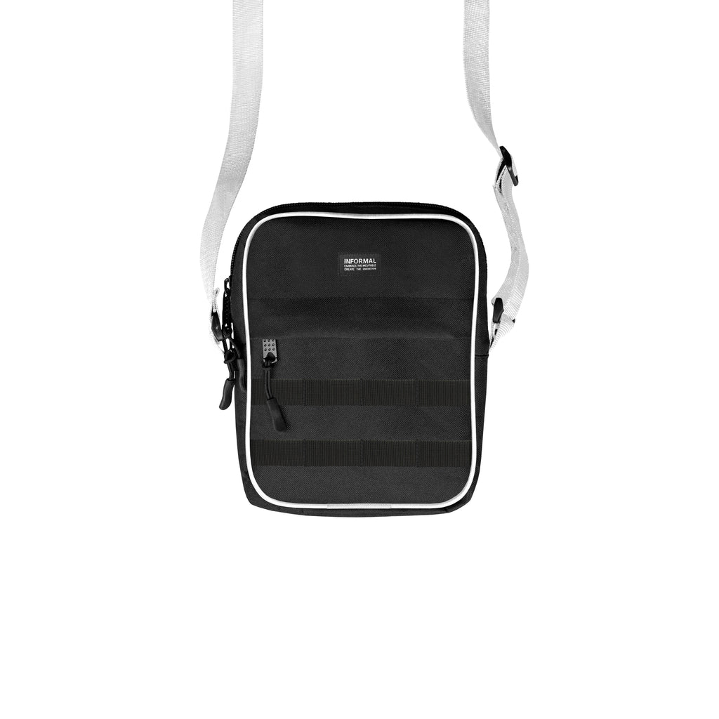 Mochila táctica para hombro: negro/blanco