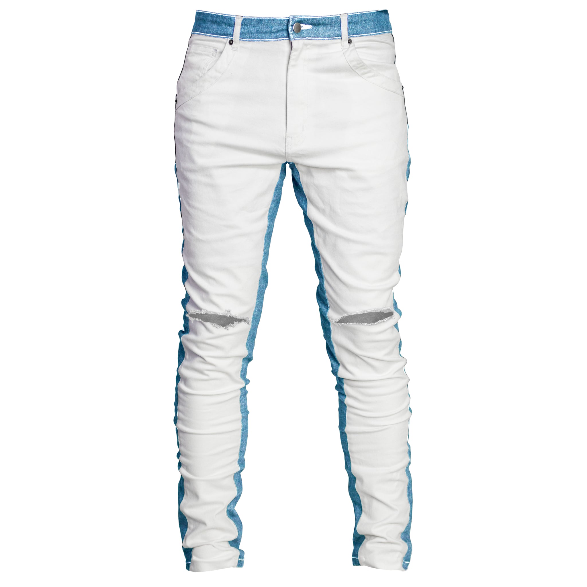 Track Jeans : White/Blue