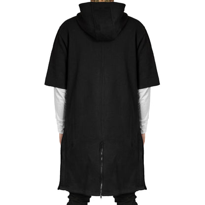 Trench-Hoody Manches Courtes : Noir