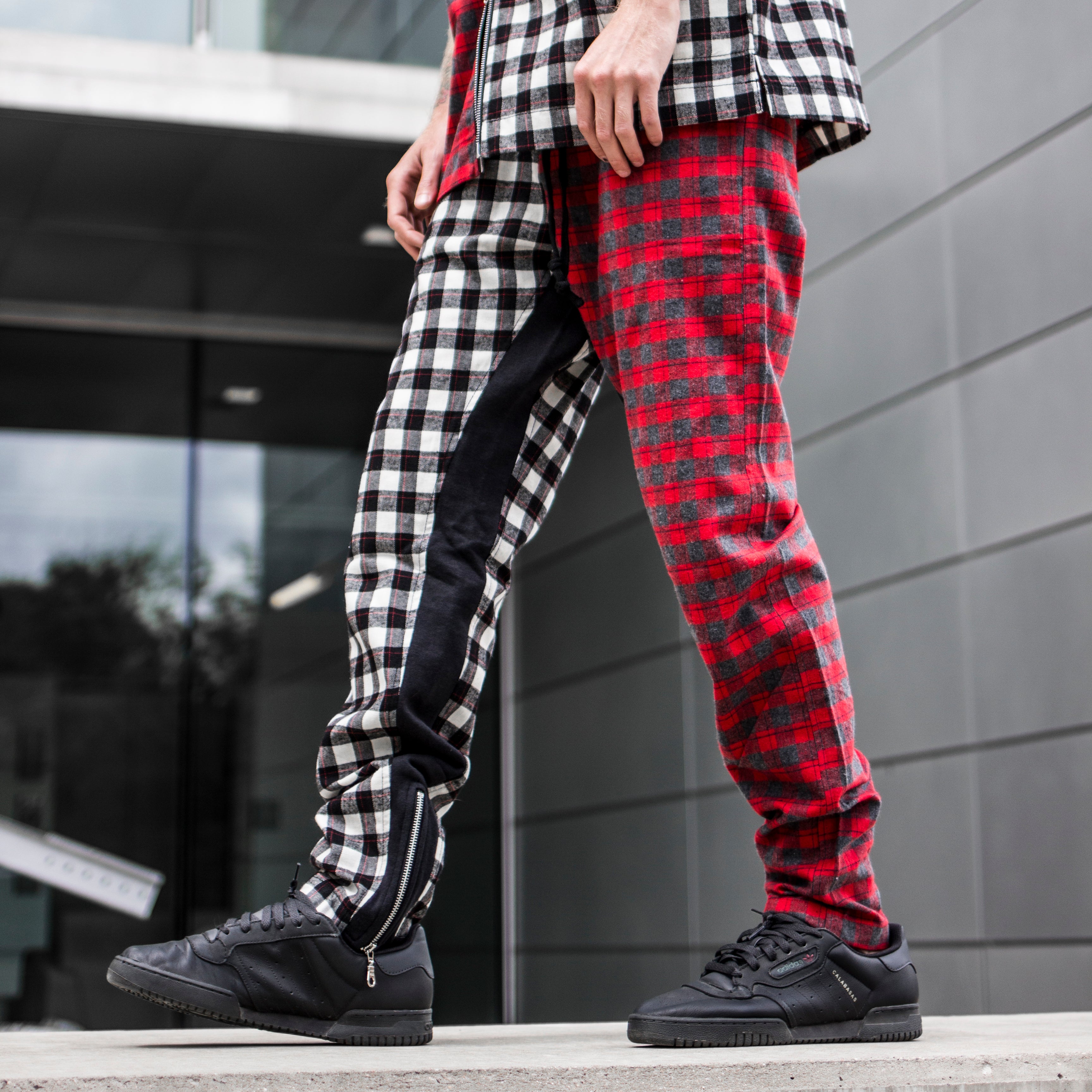 Shops split plaid pants