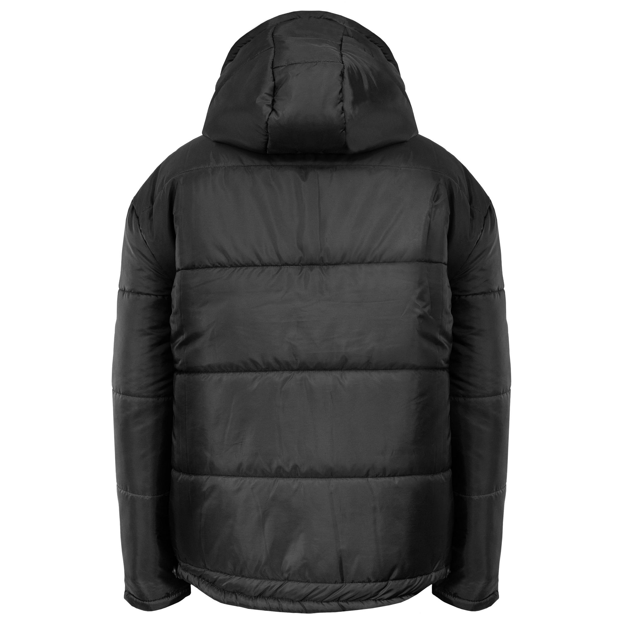Puffer con capucha: Negro