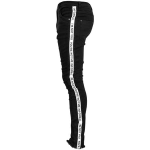 Taped Jeans : Black