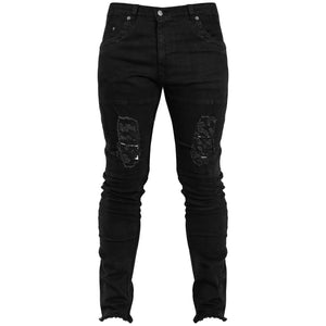 Distressed Jeans : Black