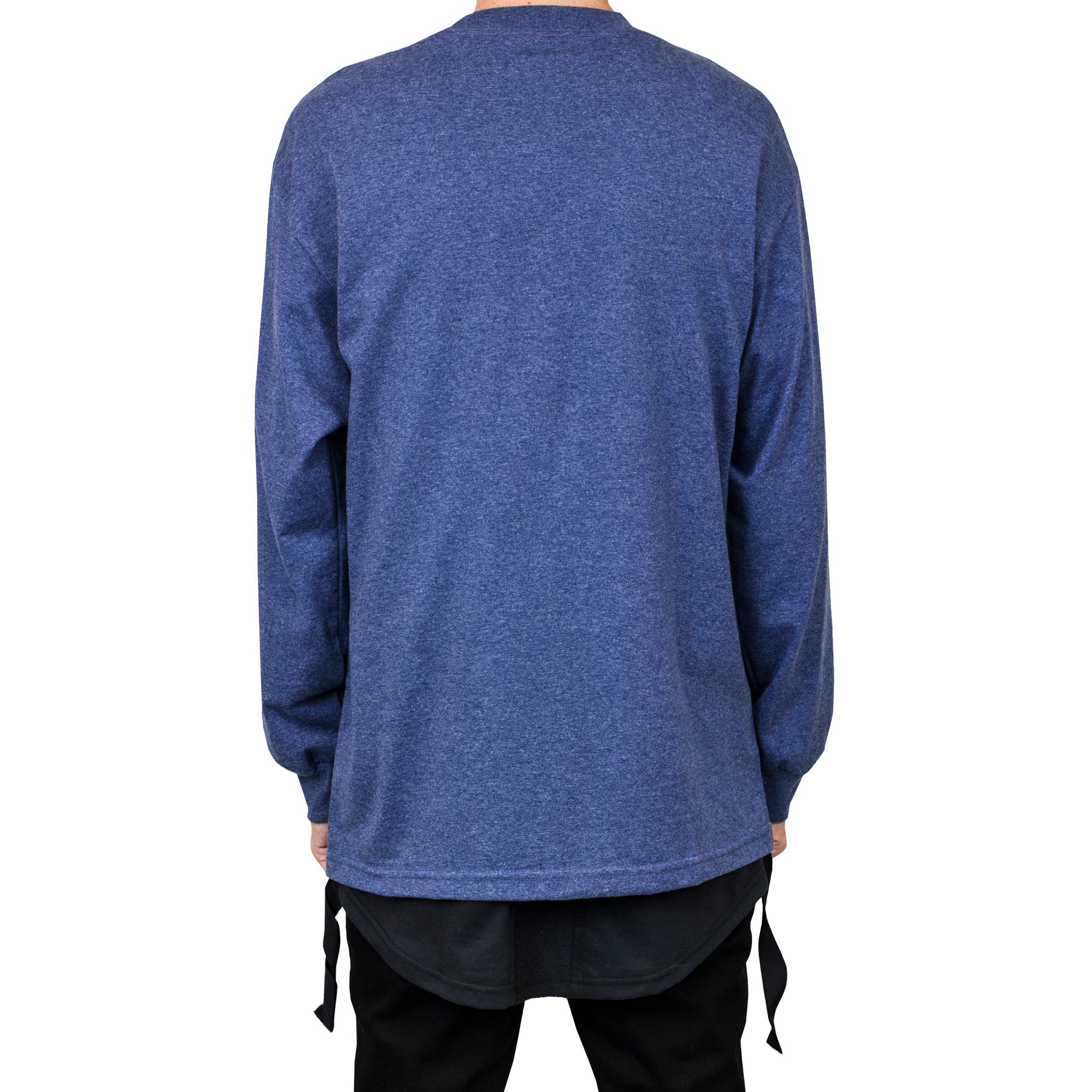 Negative Camo L/S Tee : Heather Denim